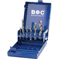 Bohrcraft 41711410007 Maschinen-Kombi-Gewindebohrer-Set HSS M3-M10 1/4" 6-Kant Schaft, silber