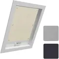 Dachfensterrollo, Woltu, 1x Thermorollo Dachfenster ohne Bohren, mit Saugnapf beige 96 cm x 120 cm
