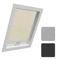 WOLTU Thermo Dachfenster Rollo ohne Bohren Sonnenschutz Verdunkelungsrollo mit Saugnäpfen, Thermorollo Hitzeschutz für Velux- und Roto-Fenster Y87 / 087, Beige 96x120 cm