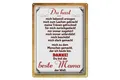 Blechschild Spruch 30x40 cm Danke du bis die Beste Mama Deko Schild