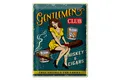 Blechschild Spruch 30x40 cm Gentlemen whiskey and cigars club Deko Schild