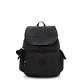 Kipling City Pack Mittelgroßer Rucksack, Signature Emb (Schwarz)