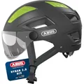 ABUS Stadthelm Hyban 2.0 ACE - Fahrradhelm mit Visier, Licht und ABS-Hartschale - für Damen und Herren - Grau (titan), Größe XL