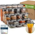 Viwares Vorratsdosen mit Deckel Luftdicht, 20er Vorratsbehälter Set BPA-Frei, Vorratsdose zur Müsli Mehl Aufbewahrung Küche, Praktische Organize... - Grau