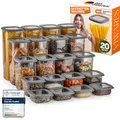 Viwares Vorratsdosen mit Deckel Luftdicht, 20er Vorratsbehälter Set BPA-Frei, Vorratsdose zur Müsli Mehl Aufbewahrung Küche, Praktische Organizer Küche, Frischhaltedosen für Lebensmittelaufbewahrung