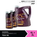Mannol Extra Gear Oil Getriebeöl 75W-90 GL-4/GL-5 LS 4+2 Liter = 6 Liter