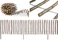 Staketenzaun mit Pfosten aus Haselnuss mit Rinde  Höhe 35 cm Länge 500 cm  imprägnierter Zaun mit gut gespaltenen Stäben  zur Einzäunung und Abgrenzung von Beeten Lattenabstand: 7-8 cm