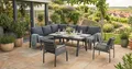 Primaster Gartenmöbel Set Girona Lounge Sitzgruppe für 8 Personen Alu anthrazit Outdoor Gartenlounge Tisch Kissen Modern Terrasse