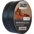 Dalsys Weichsockelleiste Selbstklebend 5m Schwarz Fußbodenleiste
