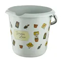 keeeper ilvie Eimer mit integrierter Mess-Skala und ergonomischem Griff, 10 l, Design: Garden, Soft Green