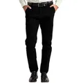 BlauerHafen Chinohose Herren Formaler Check Hose Slim-Fit Vintage Office Business Full Pants All sizes available 30''-38'' schwarz 32