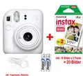 Fujifilm Instax Mini 12 clay white inkl. 1x einen Doppelpack = 2x 10 Bilder