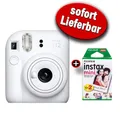 Fujifilm Instax mini 12 Clay-White Sofortbildkamera Top-Set