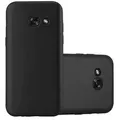 Cadorabo Schutzhülle für Samsung Galaxy A3 2017 Hülle in Schwarz Handyhülle TPU Silikon Etui Cover Case