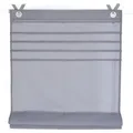 Kutti Raffrollo Kessy Biese, mit Hakenaufhängung, ohne Bohren, halbtransparent, Baumwolle, Polyester, Hakenaufhängung grau 80 cm x 140 cm