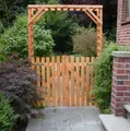 Beauty.Scouts Pergola Pergola Rosenbogen "Mary" mit Türen Kiefer honigbraun 137x47x200 cm, FSC® zertifizierte Ware, mit Türen