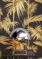 NEWROOM Vliestapete Schwarz Gold Palmen Tropical Modern Wohnzimmer Schlafzimmer