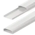 50cm Kabelkanal Kabelleiste Leitungskanal TV Kabel Kanal PVC gerundet Weiß