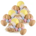 44-teiliges Ostereier-Set - Deko-Ostereier in 3 Größen zum Anhängen