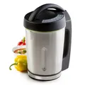 DOMO DO498BL Suppenmacher – 1,6 Liter - Standmixer mit 3 automatischen Programmen - Edelstahl/Schwarz