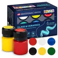 Decola - Porzellan Farben Set | 6x20ml Permanente Farbe für Glas und Keramik | Hergestellt von Nevskaya Palitra