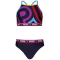 PUMA Triangel-Bikini PUMA SWIM GIRLS PLACED PRINT BIKINI SET (Set) Big-Wording, Logoschriftzug bunt 152