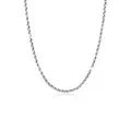 Kuzzoi Silberkette Männer Zopfkette Oxidiert Massiv 925 Silber silberfarben