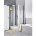 Kermi Nova 2000 Seitenwand N2TWD0901611K verkürzt, BV 87 - 90 x 160 cm, silber mattglanz