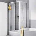 Kermi Nova 2000 Seitenwand verkürzt auf Badewanne 90 x 160 cm, N2TWD0901611K, Duschkabinen, silber mattglanz
