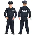 W WIDMANN MILANO Party Fashion - Polizei Kinderkostüm, Deutscher Polizist Outfit mit Oberteil, Hose und Mütze