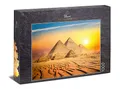 Ulmer Puzzleschmiede - Puzzle „Land der Pharaonen“ - Klassisches 1000 Teile Puzzle – malerisches Ägypten-Motiv mit den Pyramiden in der heißen Wüsten-Sonne