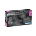 Arnowa GmbH ARNOMED Nitril Midnight Black Einmalhandschuh, puderfrei, schwarz, Extra dicker Nitrilhandschuh mit texturierten Fingerspitzen, 1 Packung = 100 Stück, Größe XS 391-XS