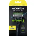 Wilkinson Hydro 3 9 Klingen mit gratis Griff (W302170301)