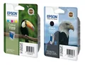 Original Epson T009 + T007 Stylus Photo 900 1270 1290 color schwarz - 2 Patronen
