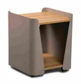 freiraum Beistelltisch Sandro 3, Rollen, Ablage, Eiche Dekor, Metall braun + MDF - 40x48x40cm (BxHxT)