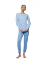 Mey Nachtwäsche Serie Flower Meadow Damen Schlafanzüge Blue Silk L(42)