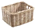 Kobolo Rattankorb Regalkorb eckig Rattan Kubu grau klein