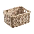 Rattankorb Regalkorb Aufbewahrungskorb Sortierhilfe eckig Rattan Kubu grau klein