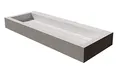 Aufsatzwaschbecken Wandwaschbecken PB2079 aus Mineralguss - 120 x 46 x 13 cm - Weiß matt
