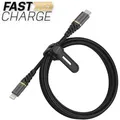 Otterbox Nylon USB-C zu Apple Lightning MFI Kabel 1 Meter - Schwarz - Schwarz