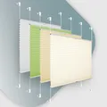Plisseerollo ohne Bohren Klemmfix 110x120cm(BxH) Beige Jalousie Sonnenschutz Easyfix Faltrollo Lichtdurchlässig Rollo für Fenster & Tür