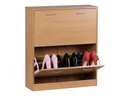 möbelando Schuhkipper Schuhkipper KIEL Buche matt 2 Fächer 75 x 87 x 24 cm, Design Holz-Sch, 24 x 87 x 75 cm (B/H/L)