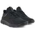 Ecco Wanderschuhe MX Low Nubukleder - strapazierfähige Sohle, sockenartige Sneaker schwarz 45 EU
