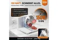 Sommertal Allesschneider AS170 150W Edelstahlmesser mit Wellenschliff, 0-15mm, klappbar, elektrische Schneidemaschine Brotschneidemaschine weiß