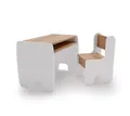 Raumhirsch Furniture Kindersitzgruppe – Kindertisch & Stühle, Kindermöbelset, Maltisch mit Hocker