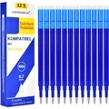 Blau Radierbare Minen, Kompatibel mit Frixion & Eberhard Faber, 0,7mm [12er Set]