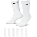 Nike Unisex Everyday Cushioned Training Crew Socks (6 Paar) weiß