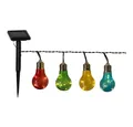Seasonals LED-Lichterkette 1019 Solar LED Lichterkette "Mini-Bulby" bunt 10 Kunstst. Birnen 190cm