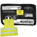 PETEX 2 in 1 Verbandtasche Plus, Inhalt nach DIN13164:2022 in Schwarz, Erste-Hilfe, First-Aid-Kit