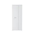 FORTE NET106 Schrank 70, Schuhschrank, Garderobenschrank, Abstellraum, Drehtürenschrank, 2-türig mit Einlegeböden, Weiß, 69 cm breit x 179 cm hoch x 35 cm tief